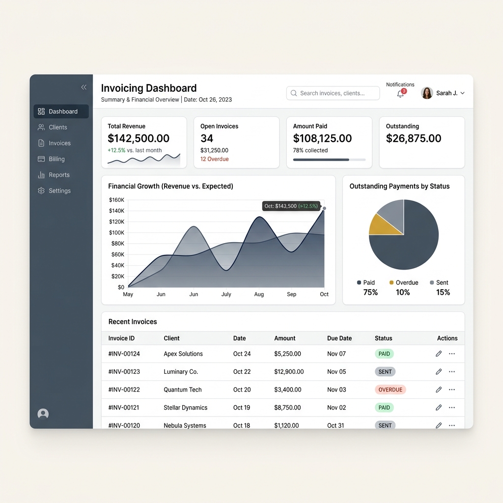 Inoveta Invoice ERP project preview