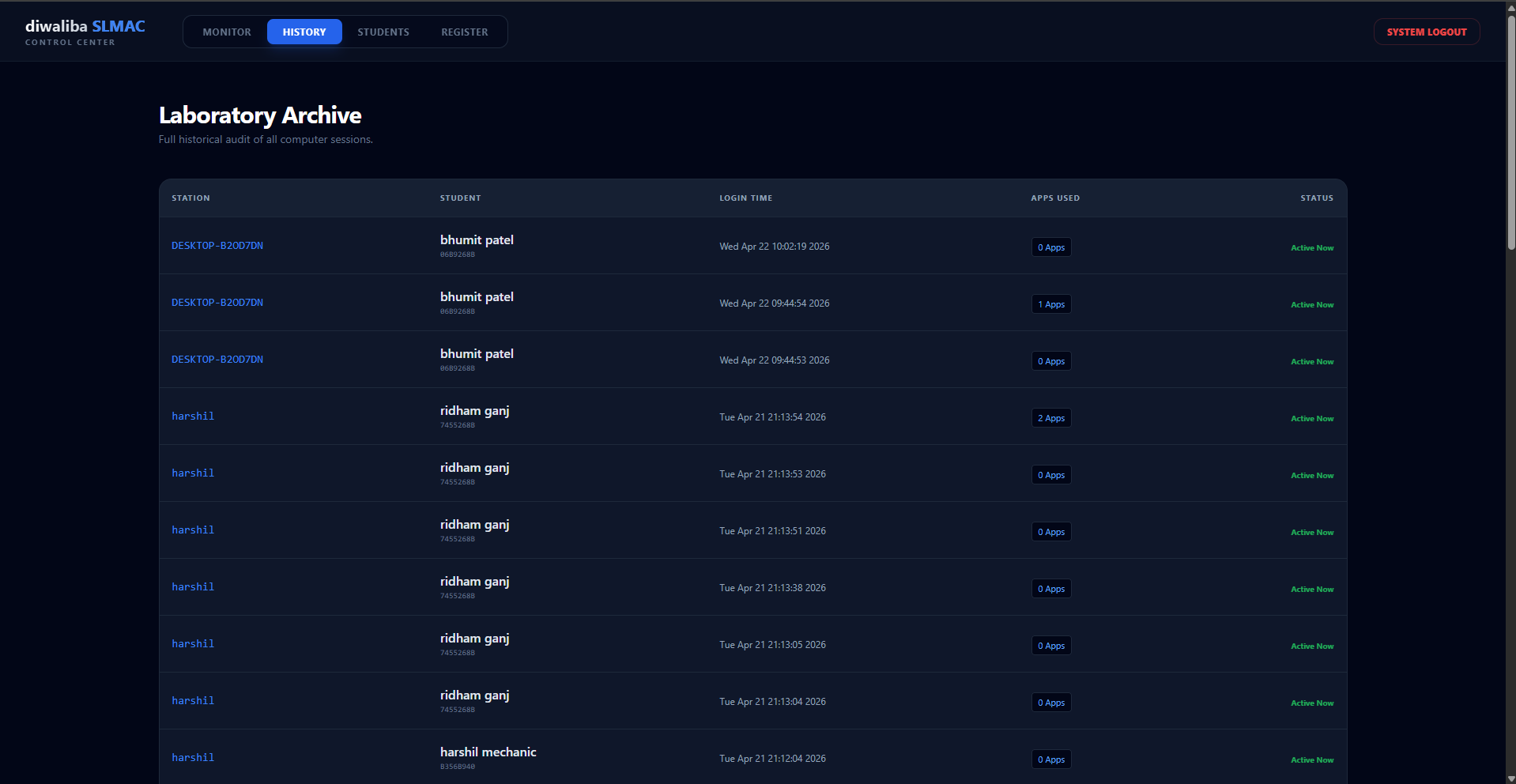 Inoveta SLMAC Dashboard project preview